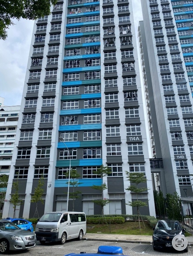 Sozialbau im Bezirk Bukit Batok in Singapur, aufgenommen 2023